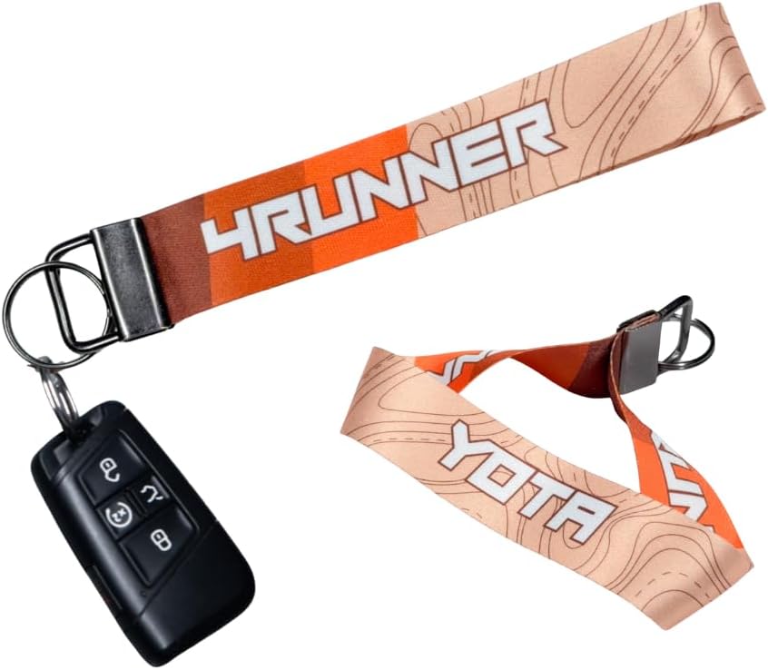 4 Runner Overlanding Racing-Inspired 6" Wristlet Lanyard Keychain - Keychain for Events, Races, Businesses, Gifts for Him Race Day Merch - Overland Tan