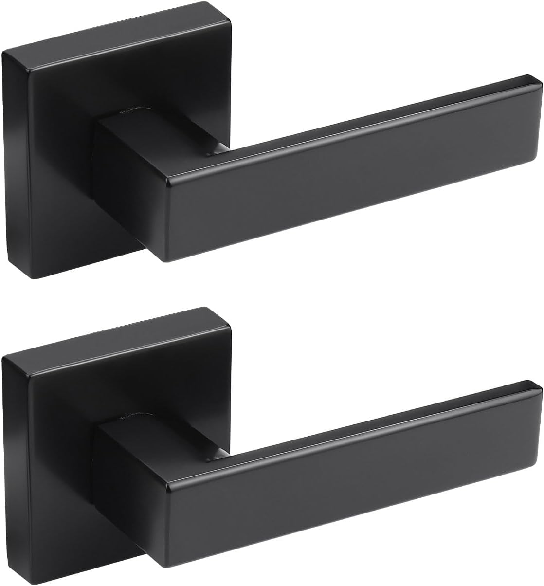 2 Pack Heavy Duty Closet Balcony Pantry Hardware, Non-Turning Stainless Steel Single Dummy Levers, Single Sided Door Handle Without Lock for Interior Use