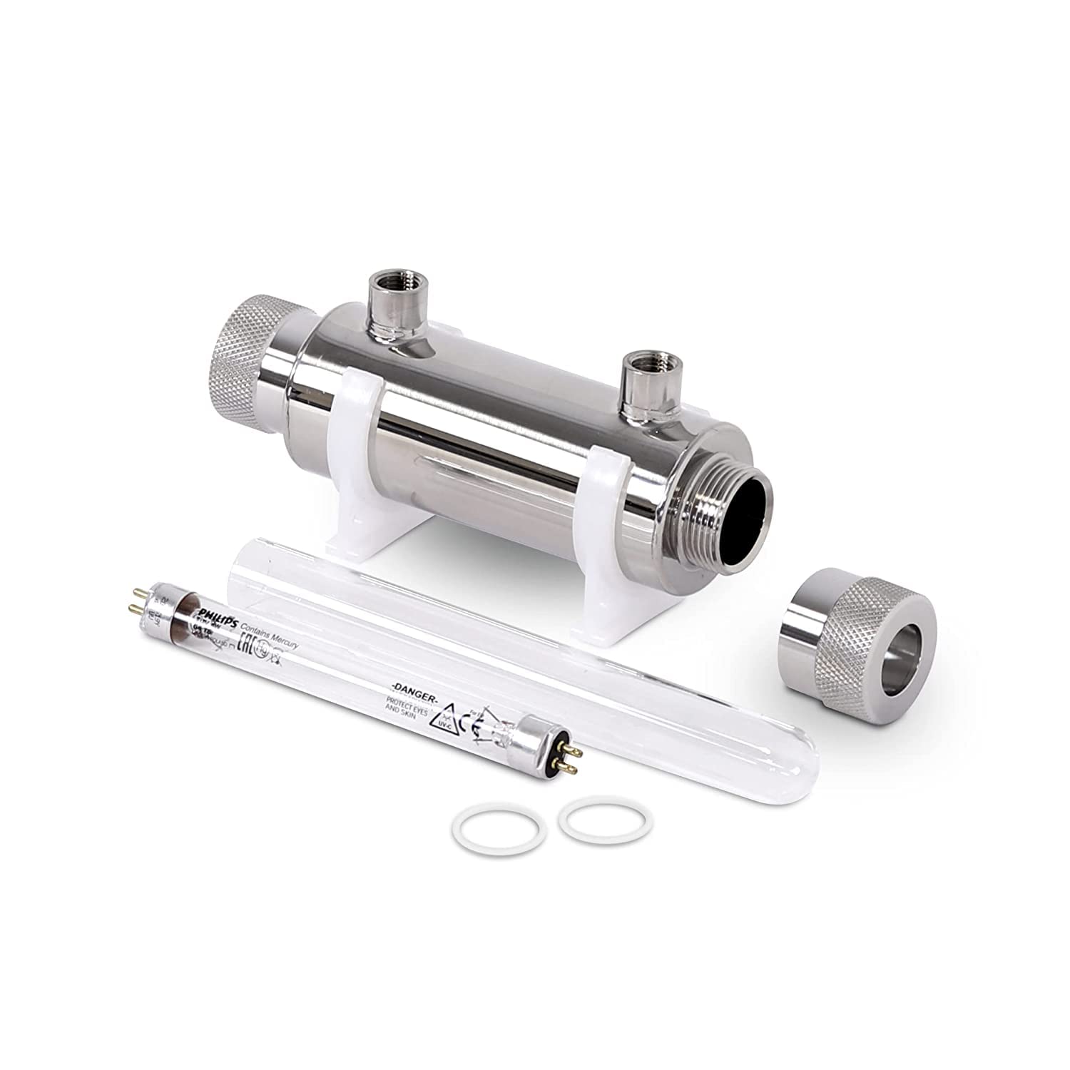 Sistema de desinfección agua UV 4 watt lampara ultra violeta 2+2 pin esterilización de 1.5 litros de agua por minuto