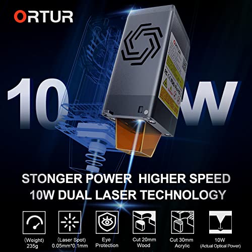 Ortur Laser Master 3 10W Output Power Laser Engraver And Ortur Yrc1.0 Y-Axis Rotary Chuck For Most Laser Engravers #TOP1