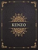  Kenzo Personalized Name Luxury Design Cover Lined Journal Diary Notebook: Event, 21.59 x 27.94 cm, 8.5 x 11 inch, 120 Pages, A4, Work List, To-Do List, Management, Goals, Mom