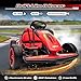 Leisrideon 24V Go Karts for Kids Ages 6-12, 400W Electric Go Kart with EVA Tires, Max Speed 8.1 MPH, High/Low Speed, Music, USB, Fast Drift Go-Kart Outdoor Ride on Toy for Boys Girls (Red)