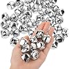 Mr. Pen-1 Inch, Silver, 50 Pack, Jingle Bells for Crafts, Craft Bells, Bulk, Silver, Bells for Wreaths, 1 inch .