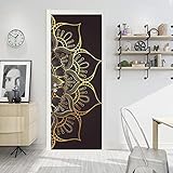 Door Sticker Wall Paper-3D Door Mural Mandala Wall Decal Self-Adhesive Waterproof Removable...