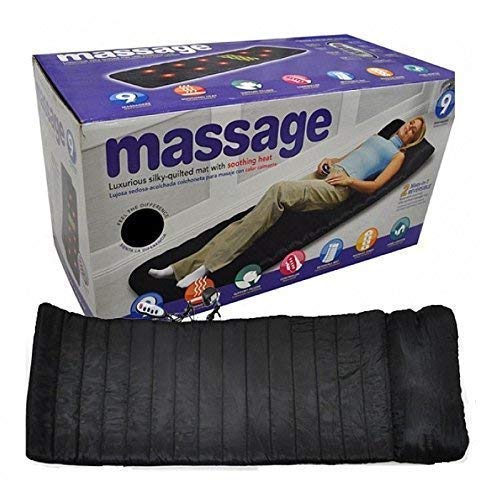 sygnius Velvet Bed Mattress Body Head, Neck, leg Massager with 9 Motor Vibrator & 9 Soothing Heat,Heated Shiatsu Massager, Relieves Stress or Tension Shoulder and Back Pain (160x55cm) 1