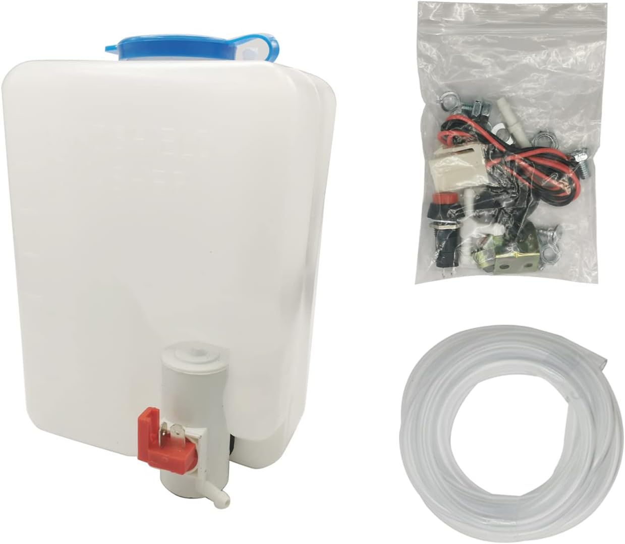Universal Car Windshield Washer Pump Kit Windshield Washer Pump Reservoir Kit 12V