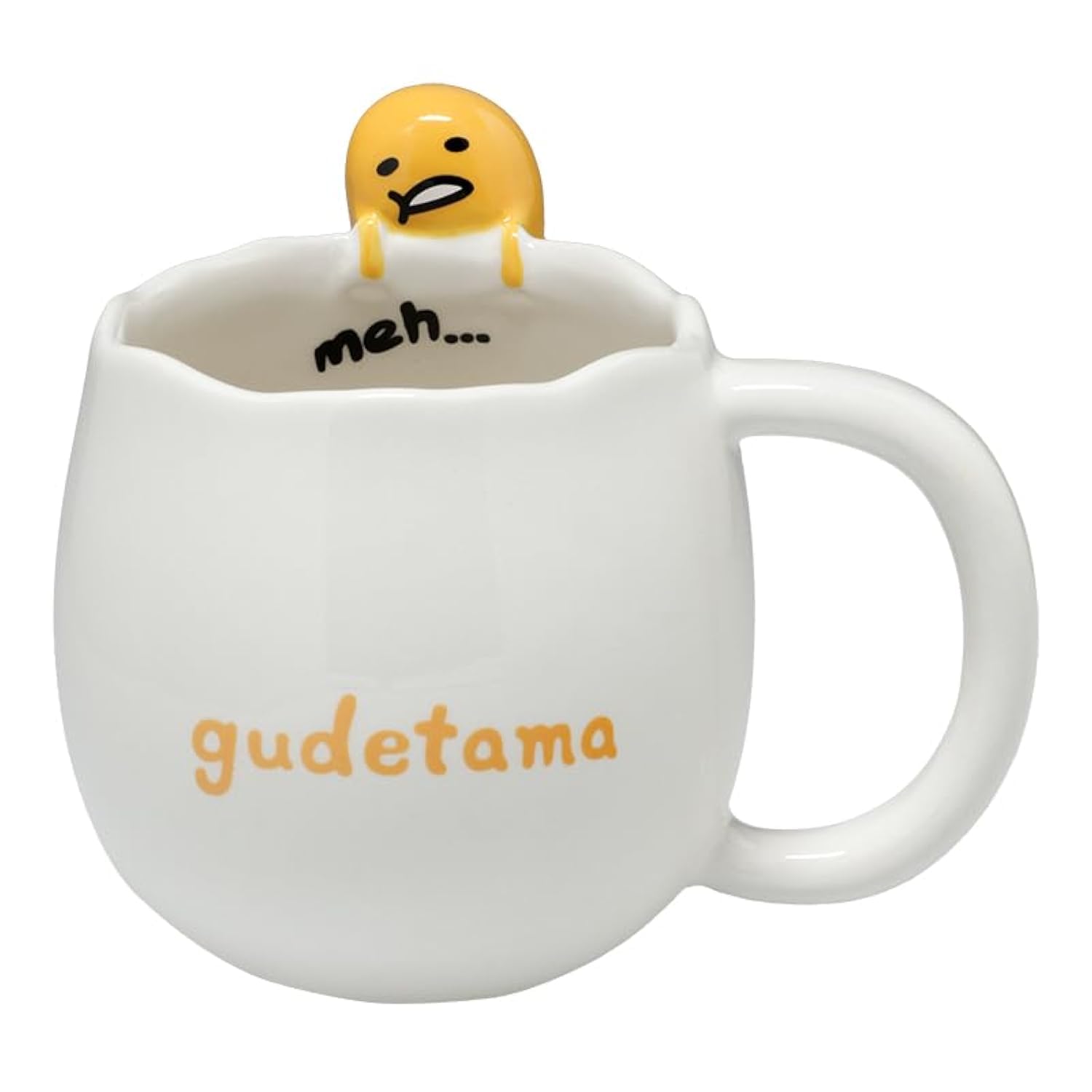 Paladone |Gudetama Lazy Egg Ceramic Coffee Mug | Officially Licensed Sanrio Merchandise | Collectors Item | Anime Novelty Gifts | Drinkware