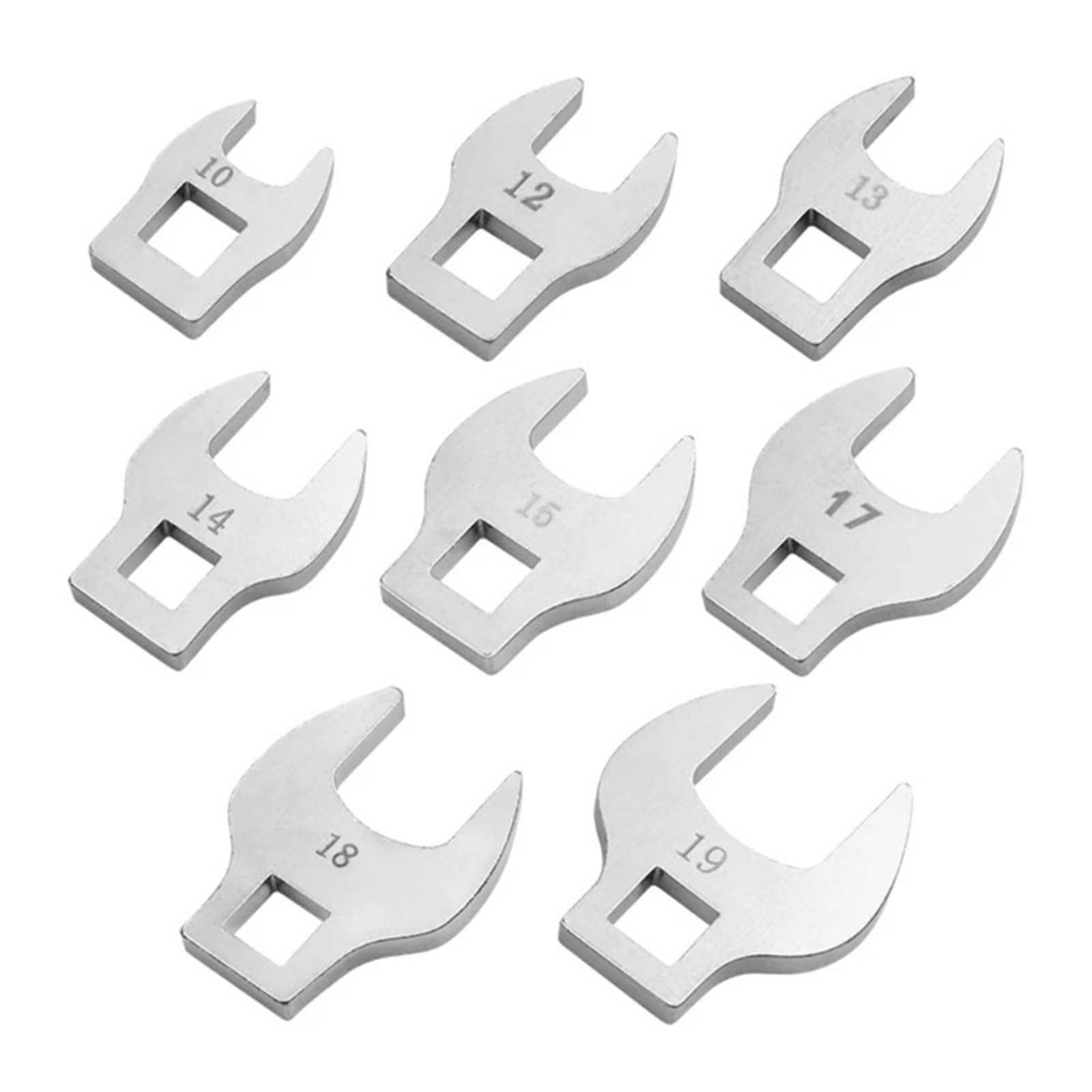 Xuczhai One Color 8Pcs 3/8Inch Crow Foot Open End Spanner Brake Wrenches For Mechanical Work