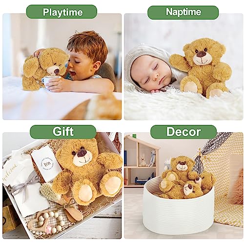 Benben Teddy Bear Stuffed Animal, Set Of 3, 10 Inch Small Stuffed Bear Plush Toy For Kids, Baby Shower Decoration For Boys, Girls, Gift For Easter, Christmas #TOP2