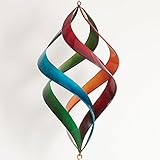 Bits and Pieces - Enameled Rainbow Wind Spinner - Beautiful Weather-Resistant Outdoor Lawn and...