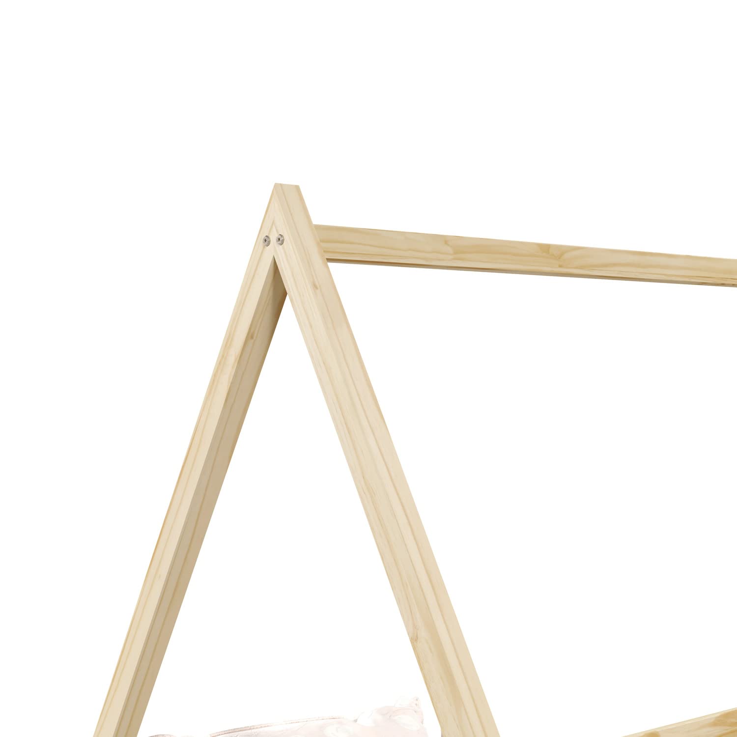 IDIMEX Lit cabane SILA 90x190 cm, lit Simple Enfant 1 Place Type Montessori, en pin Massif Finition Naturelle