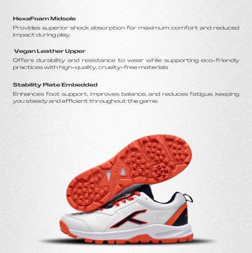 Image of Hundred HyperDrive Cricket Shoes Men | TerraSpike Rubber Studs | Embedded Support Plate for Stability | Lightweight & Durable | Ideal for Turf, Ground & Hard Surfaces
