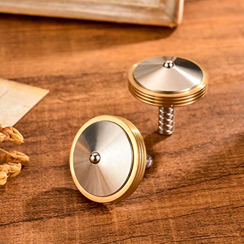 Joytech Exquisite Spinning Top Stainless Steel Brass Rim Precision Gyroscope Kill Time Metal Anti-Gravity Perfect Balance Desktop Toy T046 - Thumbnail 4