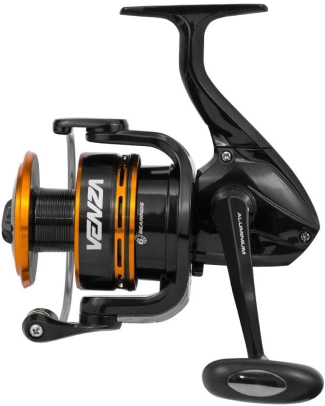 Molinete Marine Sports Venza 3000 com rotor preto e dourado