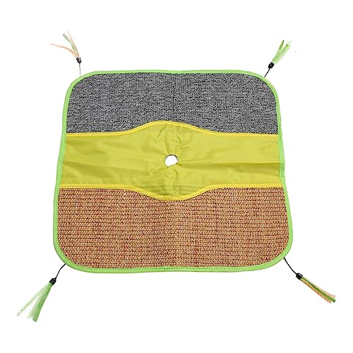 Cat Scratching Post, Cat Scratching Pad, Cat Crinkle Mat Multifunctional Sisal Reduce Boredom Fun Cat Scratch Play Mat with Strings Cat Scratch Mat Cat Carpet for Relaxing