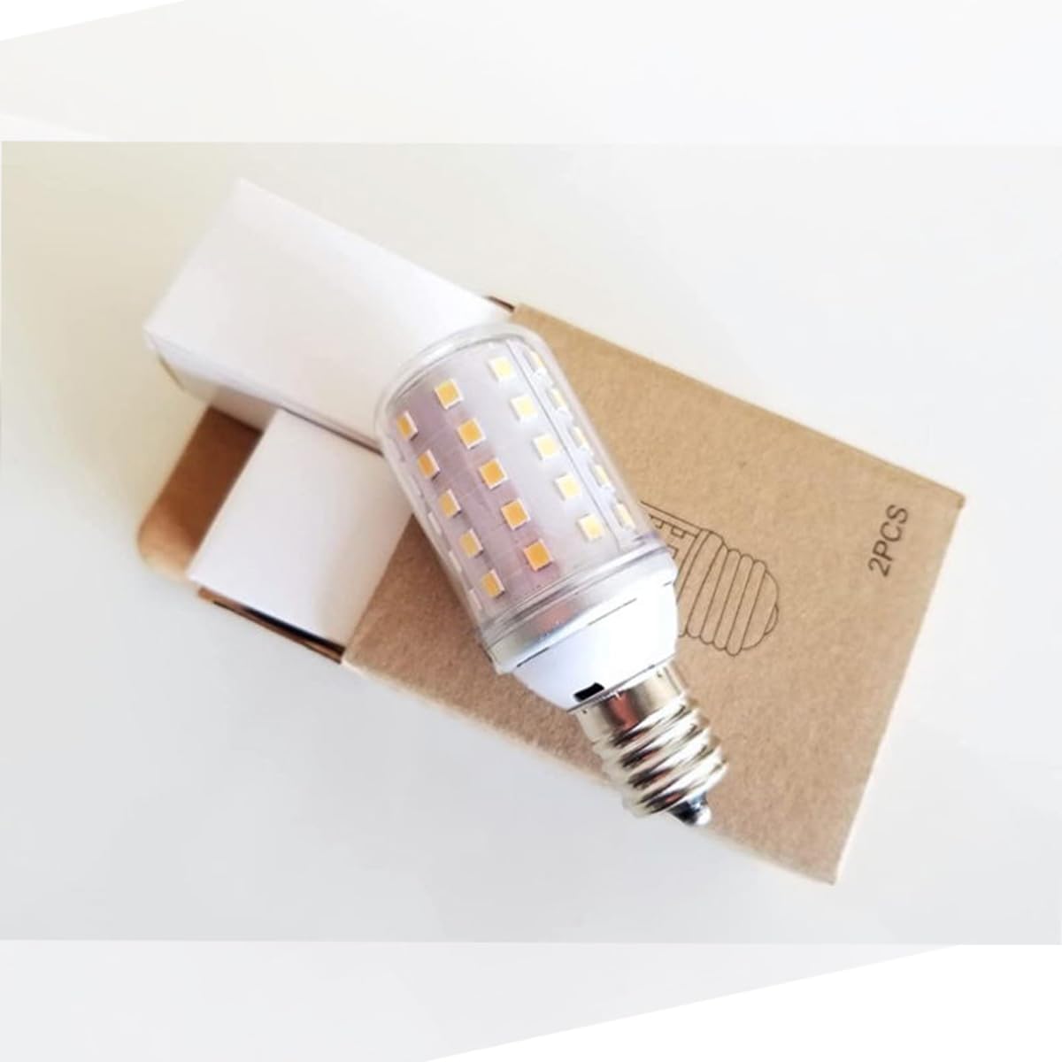 Microwave Light Bulb 6W E17 LED Bulb 60 Watt Incandescent Bulb Equivalent, E17 Light Bulb for Oven Under Hood Refrigerator Range Hood Appliance Warm White 3000K (Pack of 2)