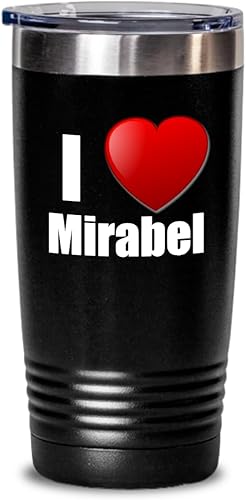 I Love Mirabel Tumbler City Lover Pride Funny Gift Insulated Lid Coffee Tea Cup Black 20 Oz I Love Mirabel Tumbler City Lover Pride Funny Gift Insulated Lid Coffee Tea Cup Black 20 Oz