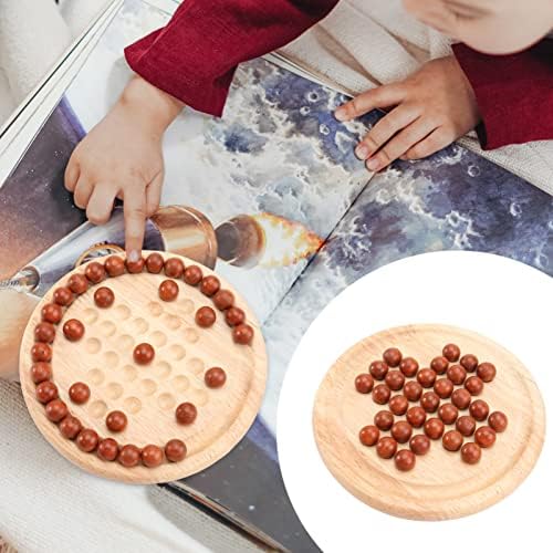 Totority Wooden Solitaire Board Game, Indian Classic Solitaire Board Game Europe Board Game Single Chess Toy Solitaire Board Game Set for Beginner Kids Family Board Game 9 51x2j jriVL. AC