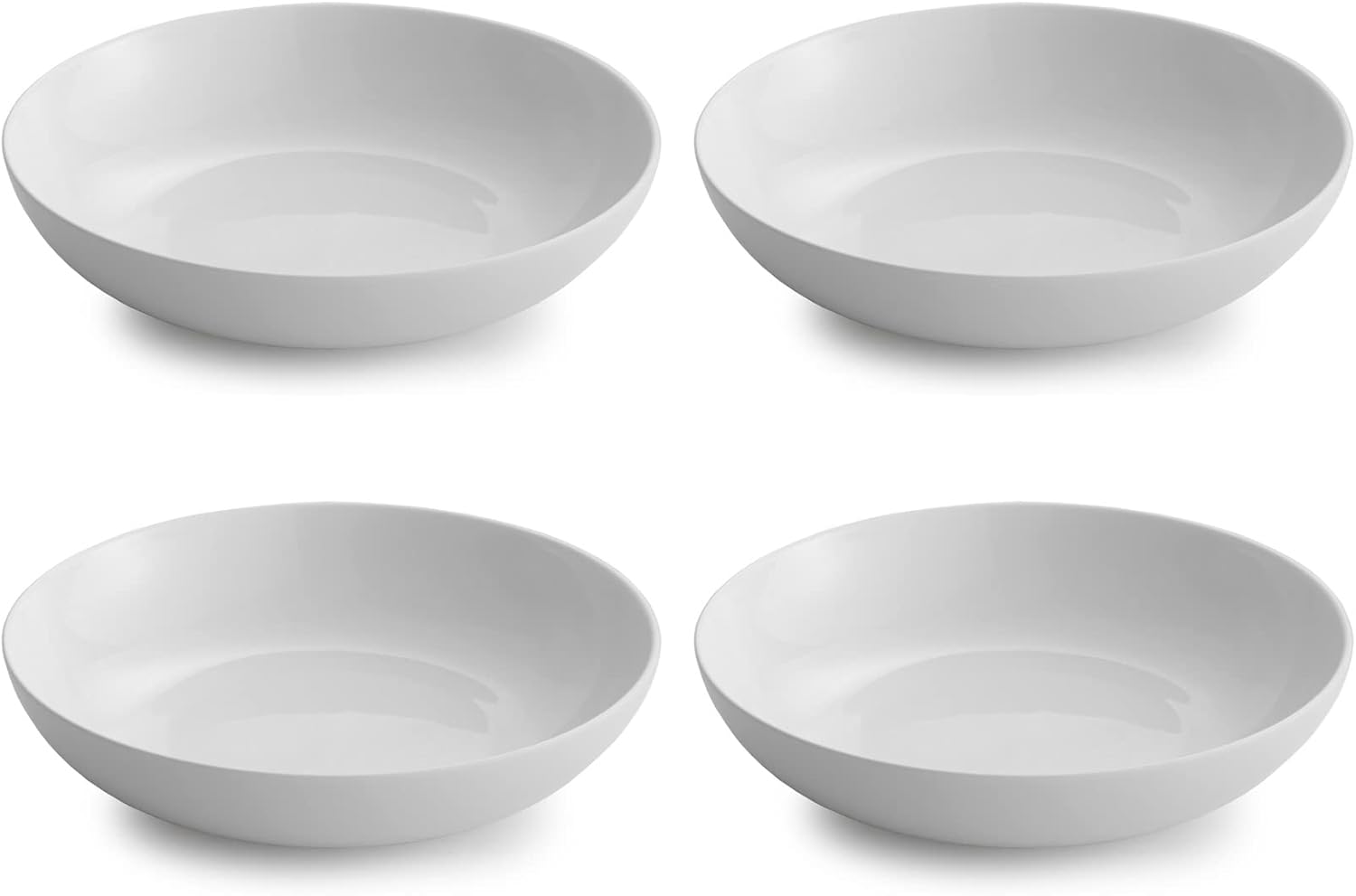 nambe Skye Collection Ceramic Soup Bowls, White Large Coupe