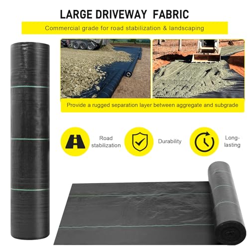 Doniks 13x115ft Driveway Fabric,5OZ Commercial Heavy Duty Weed Barrier Fabric, Garden Landscape Fabric,French Drain Fabric for Erosion Control,Landscape Fabric,Weed Barrier,Construction Projects - Thumbnail 5