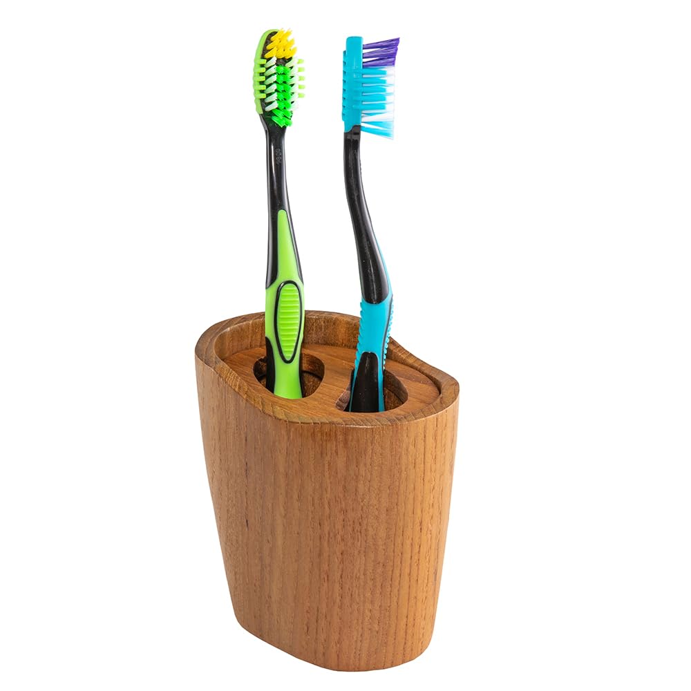 Porte-brosse à dents en teck Whitecap 63112 pour ambiance spa nature