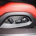 CHEAYAR Soft Real Carbon Fiber Car Seat Adjustment Switch Trim Sticker Compatible with Corvette C8 Stingray Z06 Z51 2020 2021 2022 2023 Interior Decoration Accessories (Black 3 Holes)