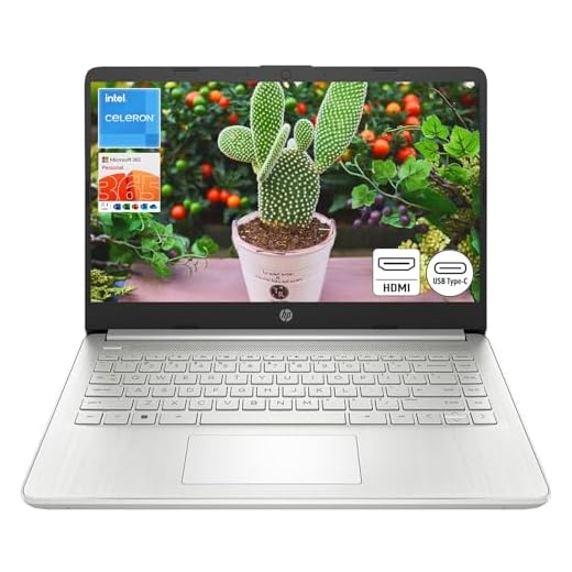 HP Stream Laptop HD de 14 polegadas | Processador Intel Celeron N4120, Intel UHD Graphics 600, Microsoft Office 365, 4 GB de RAM | 128 GB de armazenamento, carregamento rápido, HDMI, até 11 horas de