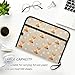 ALAZA Daisy Flower Fox Cartoon Expandable Filing Folder Storage Organiser Box Files, 13 Pockets Zip Filing Folders for Home or Office Documents