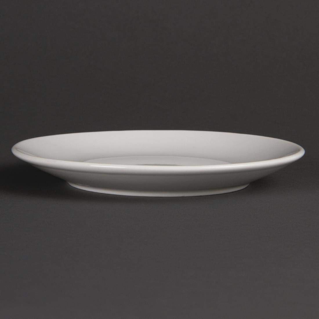 Olympia Whiteware Assiettes Coupe Rondes en Porcelaine Blanche 150mm - Empilable et Résistant au Lave Vaisselle - Paquet de 12