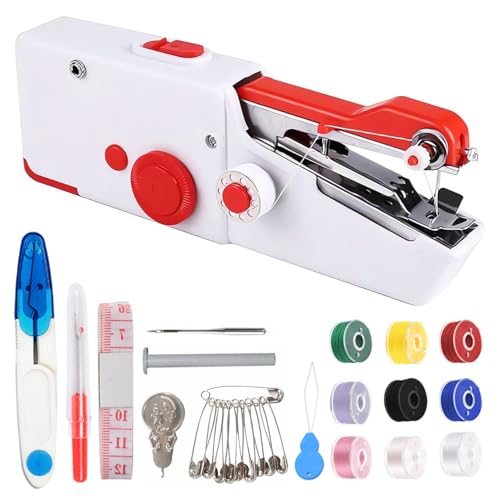 Handheld Sewing Machine with Sewing Kits,Mini Sewing Machine for Quick Stitching Suitable for...