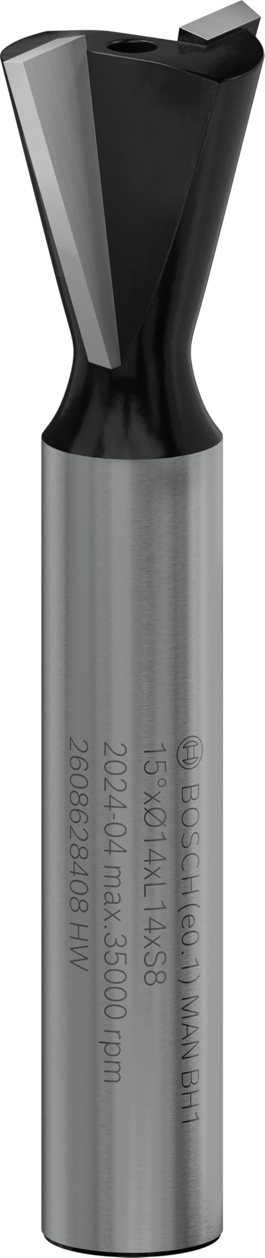 Fresa Para Cola De Milano ENT 16200 - Carburo, Vástago 8 Mm, Diámetro 12 Mm, Ángulo 14°, Con Rodamiento