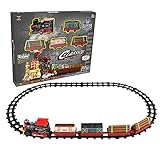 ✙[ Aspecto Verosímil ] Permitiéndoles aprender más sobre los trenes humeantes en el proceso de juego, Vintage Train Toy está diseñado con una apariencia y un sonido realistas, brindando la experiencia visual perfecta para los niños.