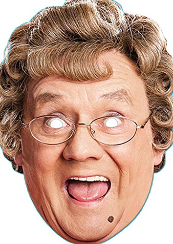 FoxyPrinting Mrs Brown Amazon Tv Celebrity Cardboard Party Face Mask Fancy Dress