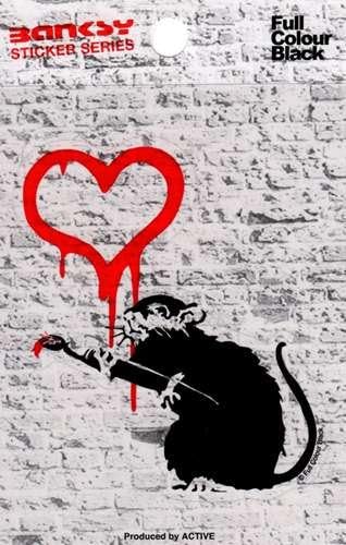 Amazon Banksy バンクシー Love Rat クリアステッカーアーティストグッズ通販 ステッカー デカール 車 バイク