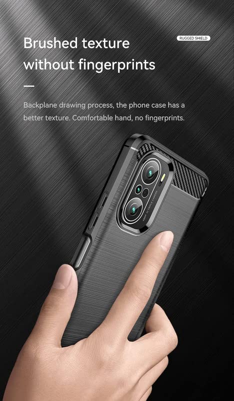Image of NPRC Hybrid Ultra Slim Protective Case TPU Non-Slip Carbon Fiber Texture Shockproof Case Cover for Redmi 11i - Black