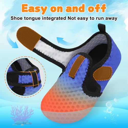 Image of LeIsfIt Kids Water Shoes Girls Boys Quick Dry Aqua Socks Breathable Swim Shoes Non-Slip Barefoot Socks for Beach Surf