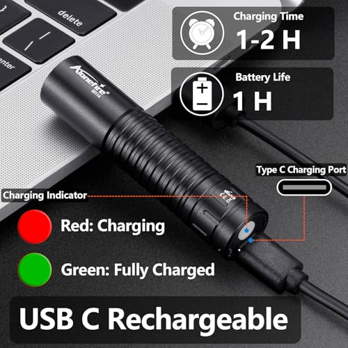 Alonefire SV114 3W Lampe Torche UV LED 365nm Petit Type C USB Rechargeable Lampe Ultraviolet Lumiere Noire Détecteur D'urine pour Resine, Pêche, Scorpion, Minéraux, Ambre avec Batterie Intégrée – vue 5