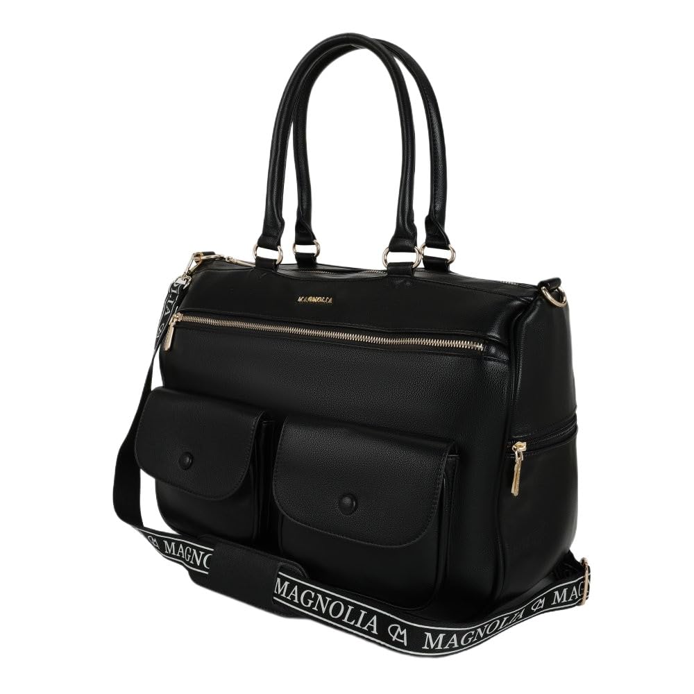 PU Leather Yellow Duffle Bag-image-32