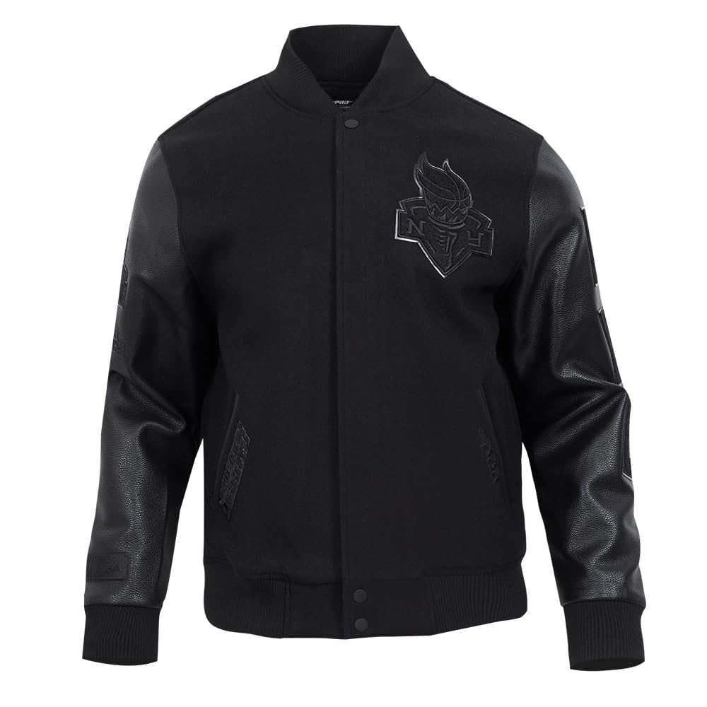 Pro Standard Mens WNBA Classic Triple Black Varsity Jacket