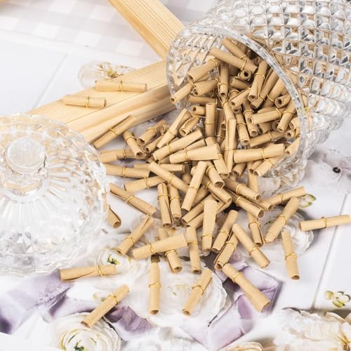 100 Stück Mini Lose Tombola,Kleine Zettel zum Schreiben,Tombola Lose zum Selber Beschriften von Nachrichten,Briefen,Jubiläums-,Valentinstags- und Geburtstagsgeschenken-Braun