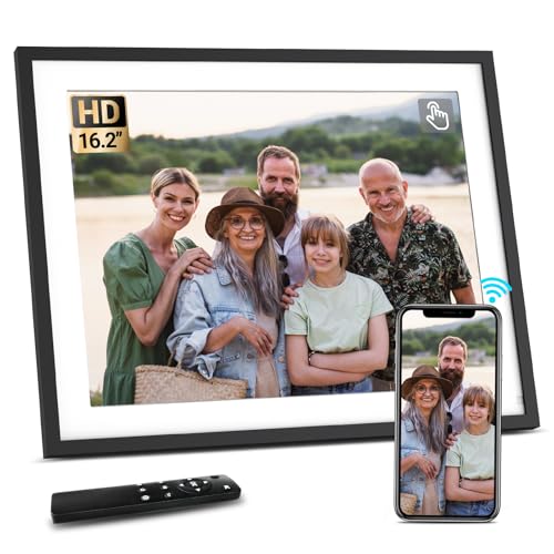 BSIMB 16.2 Inch Large Digital Picture Frame, WiFi Photo Frame Electronic Display Touchscreen IPS HD...