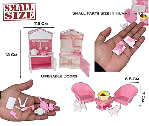 Image of Tickles Baby Girl's Prime Playing Doll with Small Size Kitchen Play Set with 1 Tiny Puppy and Cat, Furniture, Accessories Dolls for 2 Year+ Birthday Gifts (Color: Purple)