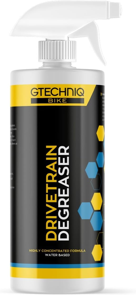 Gtechniq Bike Drivetrain Degreaser, 17 fl oz | Fast Acting Cleaner for Chains, Cassettes and Derailleurs,, Water-Based Surface-Friendly Formula, Easy Spray-On Application, Biodegradable