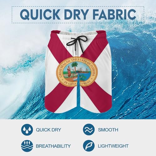 Mens California Swim Trunks, Drawstring Swim Trunks, Beach Quick Dry Swimming Shorts 6