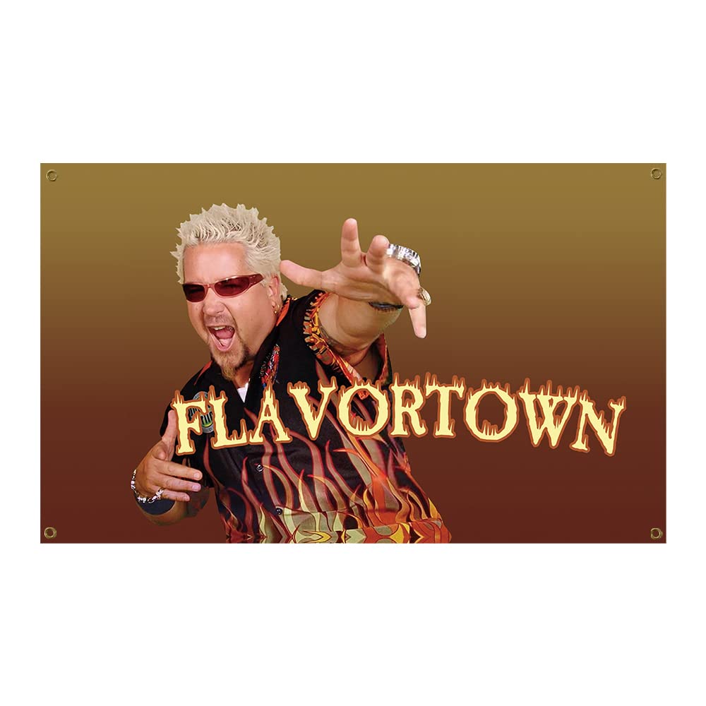 Amazon.com : AMKENYS-Guy Fieri Flavortown Flag,3x5 Feet Banner,Funny Poster  Durable Man Cave Wall Flag : Patio, Lawn & Garden