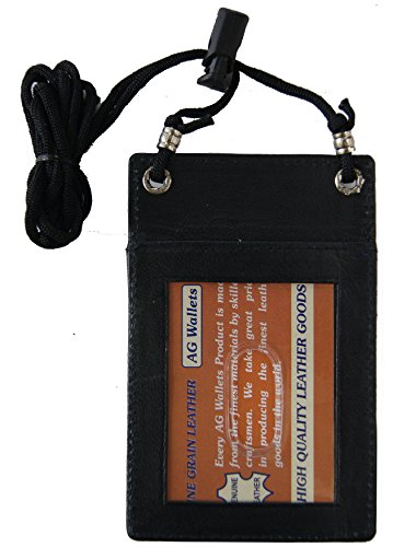 Leather Id/Cell Phone Holder Black # 068 #TOP29