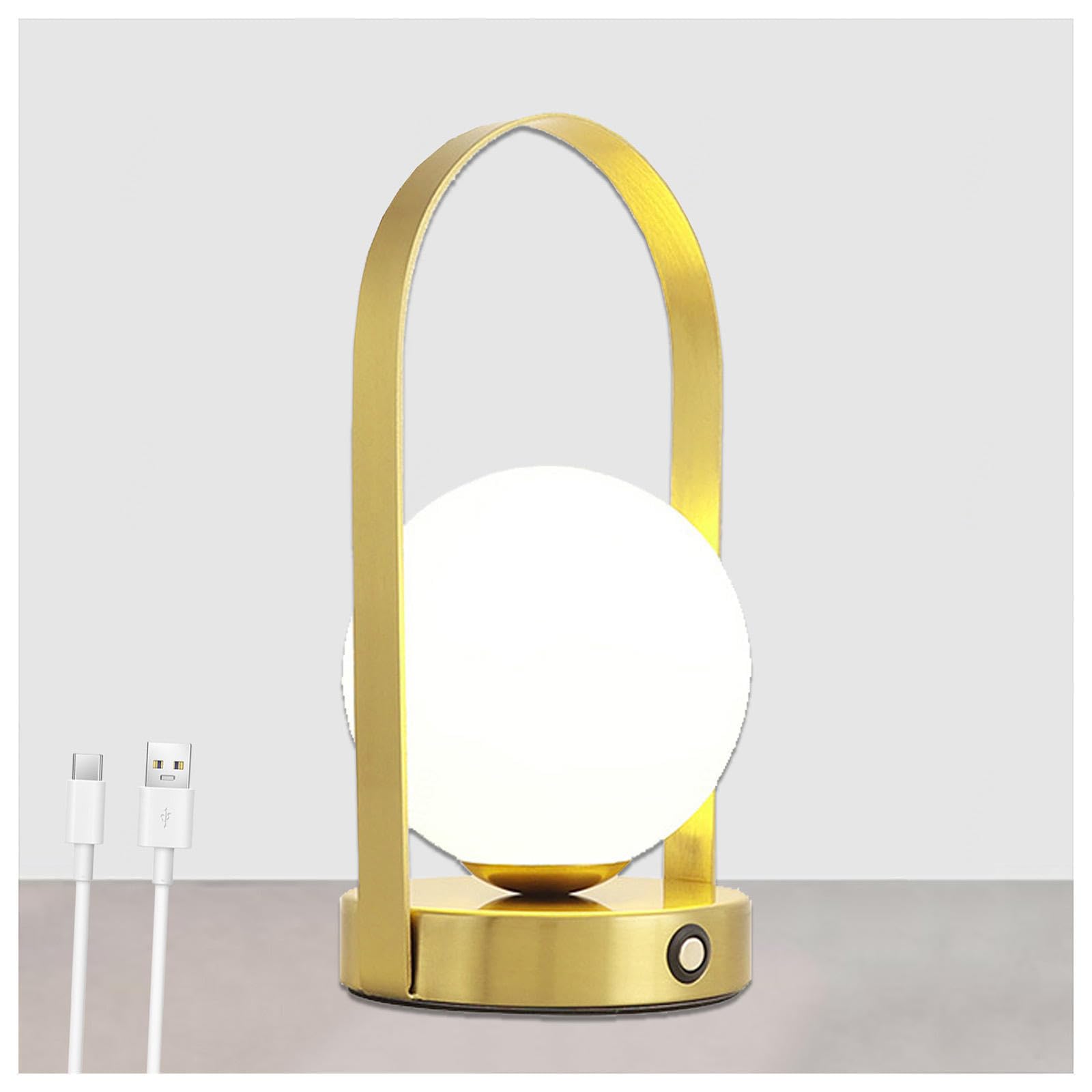 ARTSIM Acrylique Sphérique Veilleuse, Veilleuse Bébé Rechargeable Avec Variateur 3 Couleurs Et Luminosité, Lampe De Bureau Pour Chambres à Coucher Et D'enfants,B