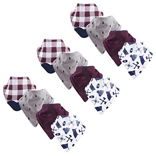 Yoga Sprout Bandana Bib with Teether, 12 Pack, Happy Camper