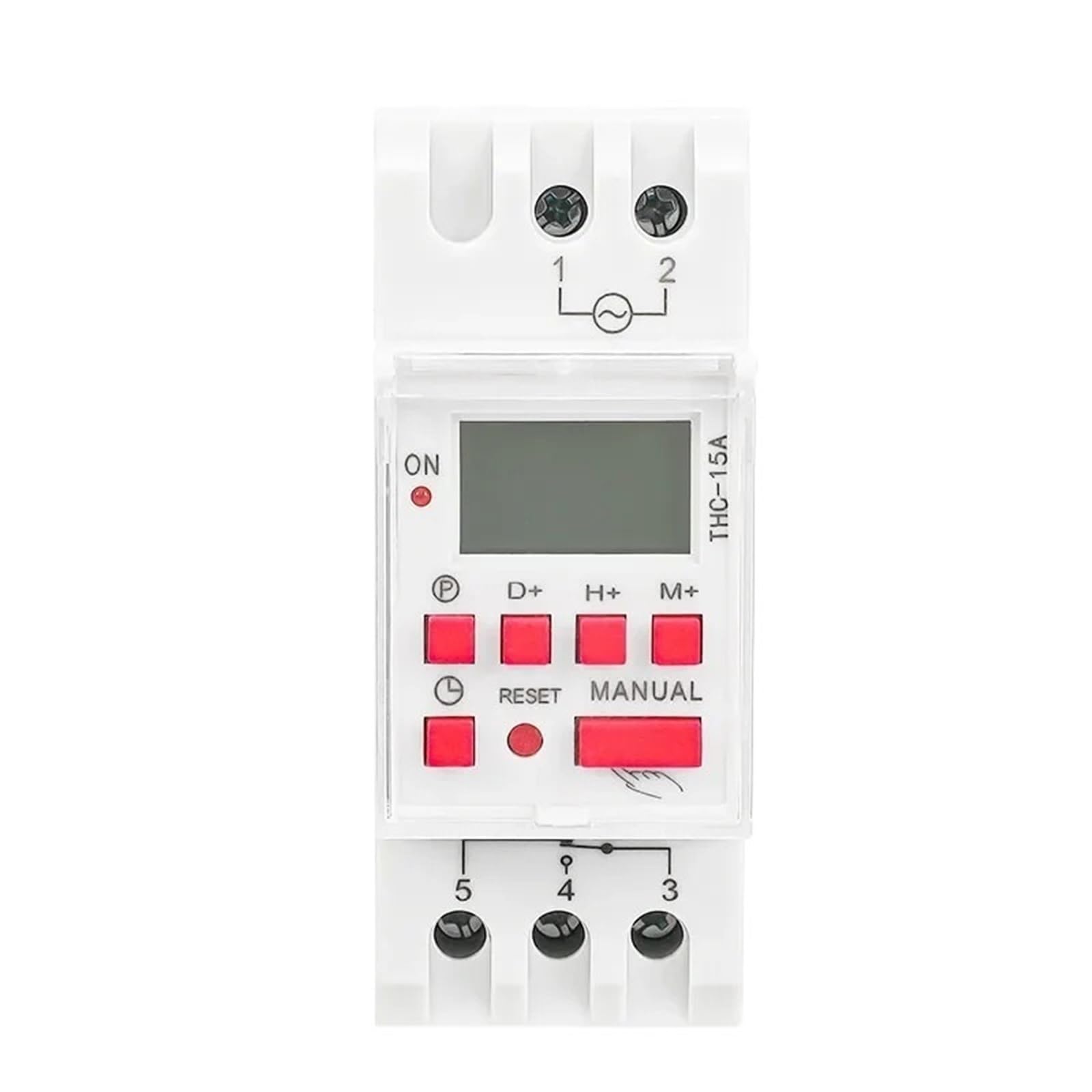 Temporizador Digital eléctrico programable THC-30A, 20A y 16A, CA 12 V, 24 V, 110 V, 220 V y 240 V.(THC-15A-AC220V)