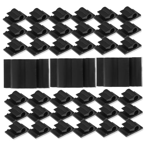 DIYEAH 50pezzi Organizer Per Cavi Fermacavi Adesivi Per Scrivania Euffia Telefono Caricabatterie Computer Facili Da Applicare e Rimuovere Senza Lasciare Tracce